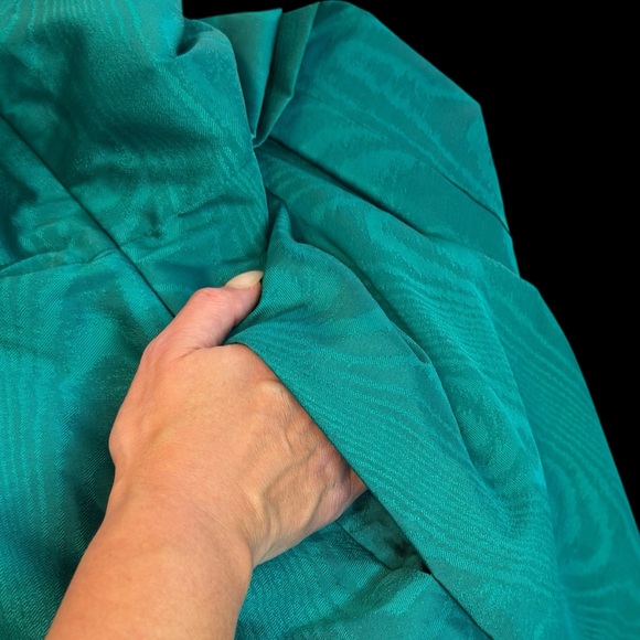 Sachin & Babi Viola Gown Green Moiré One Shoulder Dress Gown With Pockets sz 10 - Picture 16 of 16